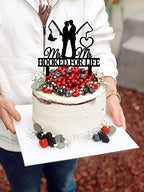 Gay Wedding Cake Topper - HOOKED FOR LIFE - Funny Fishing Gay Wedding Cake Topper, Mr & Mr Wedding Cake Topper (Fishing Gay)