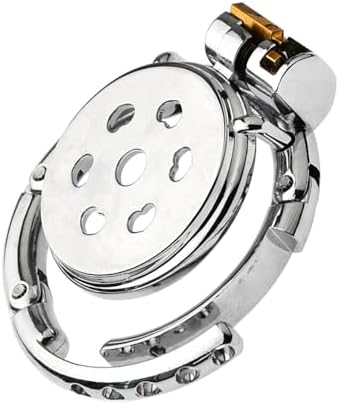 Stainless Steel Hollow Heart-Shaped Flat Chastity Cage Male Penis Restraint Cage Male Sex Toy Men Chastity Lock Device