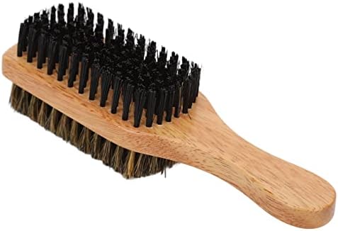 Double Sided Beard Brush, Great for and Detangling, Ergonomic Handle, Nylon, for Men, Rubber Wood Handle, Maintaining Coarse Hair Beard Brush Double Sided