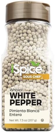 iSpice Whole White Peppers Spices and Seasonings for Cooking, 7.3Ounce White Peppercorns Seasoning, Fine And Gluten Free Whole pepper white Seasoning (208g-Pack Of 1)