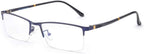 Half Rim Photochromic Gray Reading Glasses +4.25 Strength Mens WoStrength Mens Blue Frame Readers Spectacles