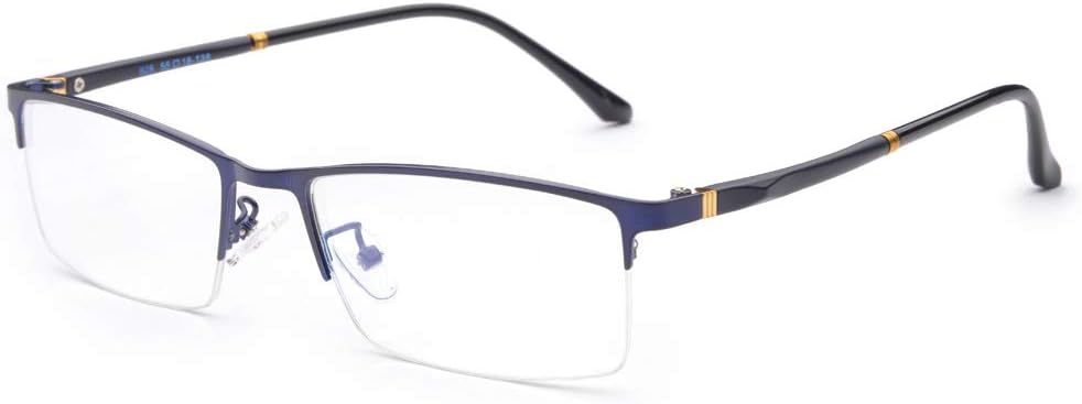 Half Rim Photochromic Gray Reading Glasses +4.25 Strength Mens WoStrength Mens Blue Frame Readers Spectacles
