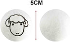 Wool Dryer Balls, White, Anti-Static Laundry Balls for Clothes Drying, 2 Pack