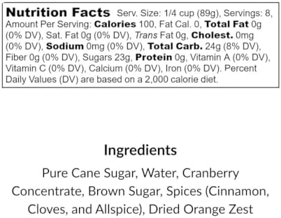 Wood Stove Kitchen - Mulling Syrup Mix | Cocktail & Mocktail Mixer - Natural Craft Syrup with Tasty Flavors - Concentrated & Alcohol Free - Aromatic, Cranberry, Cloves, & Orange, 16 oz.