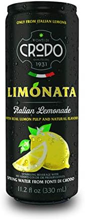 Fonti Di Crodo Limonata, Italian Sparkling Lemonade, 11.2 Oz. Cans (Pack of 24)