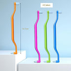 FRUTA Orthodontic Toothbrush 4pcs Tiny Tuft Toothbrush Two in One Double Head Interdental Interspace Brush Braces Wisdom Teeth Detail Cleaning Brush(A)