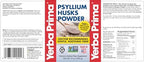 Yerba Prima Psyllium Husks Powder 12 oz - Natural Fiber Supplement - Colon Cleanser - Gut Health - Vegan, Non-GMO, Gluten-Free (New Label - Packaging May Vary)