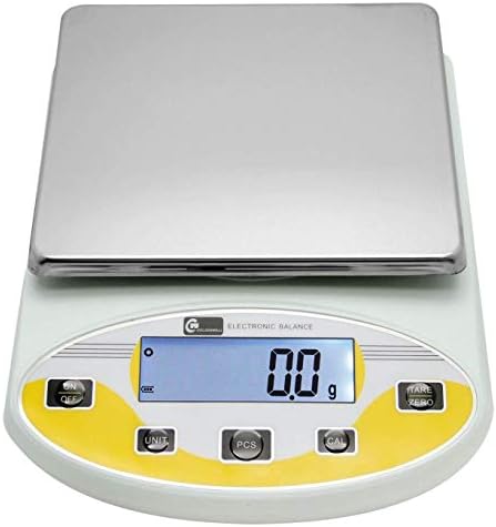 CGOLDENWALL Large Range Lab Digital Analytical Balance, High Stability Sensors, Intelligent Processing, Yellow, 30kg, 0.1g