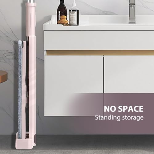 Lazy Person's Self-Washing Flat Mop, 360° Rotatable Adjustable Cleaning Mop Hands-Free Flat Floor Mop Wet and Dry Mop, Self Wringing Flat Mop Microfiber Mops for Floor Cleaning (With 2 Cloth, 33*11CM)
