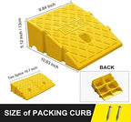 2Pack Curb Ramp, Portable Lightweight Heavy Duty Plastic Driveway Curb Ramps for Low Cars,Motorcycle Ramp,Curb Ramps (5.12 inch High)