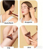 3PCS Multi-Functional Full Body Massager Tool Set for Head, Face, Nose, Eyes, Jaw, Neck, Arm, Shoulder, Leg, Feet, Wooden Scalp Massage Comb for Head, Gua Sha Brush for Women Men, Hair Growth Massage