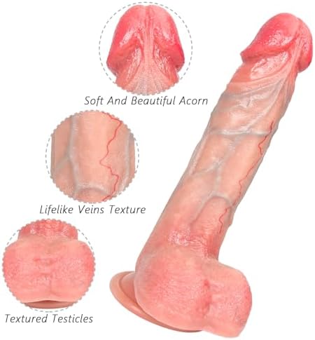 Sex Toys for Women Realistic Dildo - 8.5 inch Adult Toys Silicone Dildo with Strong Suction Cup, Male Sex Toy Soft Dual-Density Anal Dildo, Adult Female Sex Toys & Games Lifelike Fake Penis