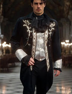 Mens Steampunk Medieval Jacket Gothic Victorian Frock Coat Uniform