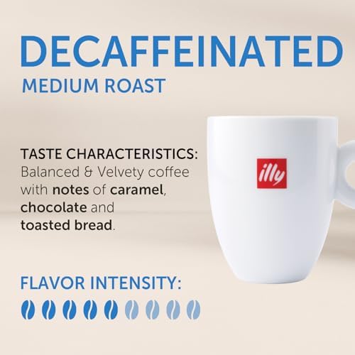 illy Instant Coffee Singles, Classico Decaf Medium Roast, Caramel & Orange Blossom Notes, 40 Single-Serve Packets (2g Each) - Premium Arabica Coffee