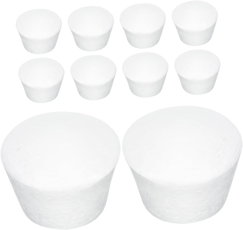 jojofuny 10pcs Smooth Foam Balls Cake Model Creative Shaped Cake Dummies for Practice Decorations