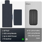 Red Light Therapy Mat, 2in1 LEDs (660nm& 850nm) Red Light Therapy Blanket, Premium Material, Adjustable Timer & Intensity
