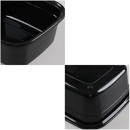 4-Pack 14 Quart Wash Basin, Multi Purpose Wash Tub, Rectangular Plastic Dish Pan, Black