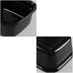 4-Pack 14 Quart Wash Basin, Multi Purpose Wash Tub, Rectangular Plastic Dish Pan, Black