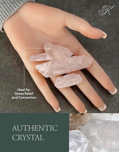 KALIFANO Quartz Points Bundle (500+ Carats) - Bulk High Energy Raw Lemurian Reiki Cuarzo Crystal Used for Clarity and Purpose - Information Card Included (Family Owned & Operated)
