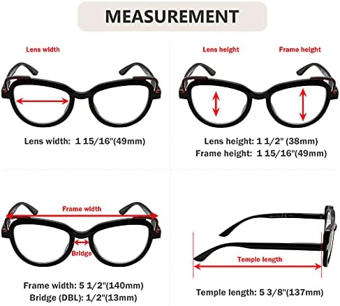 Eyekepper 5-pack Reading Glasses for Women Design Cat-eye Readers