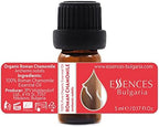 Essences Bulgaria Organic Roman Chamomile Essential Oil 1/6 Fl Oz | 5ml | Anthemis nobilis | 100% Pure and Natural | Undiluted | Therapeutic Grade | Family Owned Farm | Steam-Distilled | Non-GMO