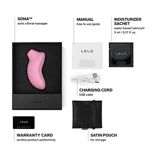LELO SONA Sonic Massager, Waterproof Suction Toy for Woman, Rechargeable Clitoral Stimulator, Discreet Vibrator, Woman Sex Toy, Pink
