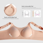 Women Wireless Seamless Bra - Lift & Support Underwire-Free Comfort, Full Coverage T-Shirt Bra
