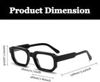 LJCZKA Square Blue Light Blocking Glasses for Men Women Thick Computer Glasses Anti Eyestrain for Reading Texting