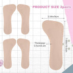2 Pairs High Heel Comfort Pads, Invisible Self-Adhesive Cushion Insoles Arch Support Weight Shifting Shoe Inserts for Women Comfort Insoles Shoe Pads for Sandals Flats Pump Dress Shoes Boots (Beige)
