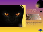 Microfiber Lens Cleaning Cloth for Glasses & Camera | 6 Packs, 6"x7", 230 GSM | Eyeglass Lens Cleaner | Glasses Cleaning Cloths | Screens, Tablet, Laptop & Headset | Eyeglass Cleaner | TOVO Prime