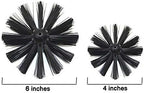 Chimney Cleaning Brush Dryer Duct Cleaner 2-in-1 Kit Fireplace Drier Vent Lint Sweeping Tools 18’ Flexible Rods Rotary System Working with or Without Drill