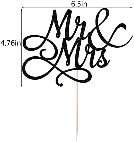 Kaoenla Mr and Mrs Cake Topper, Bride and Groom Logo Wedding, Engagement Cake Topper, Bridal Shower Party Decorations