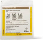 Medline Bordered Gauze, 6" x 6" Adhesive Island Wound Dressing, Sterile, 15 Count