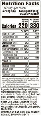Betty Crocker Cornbread and Muffin Baking Mix, 6.5 oz. (Pack of 9)