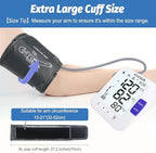 ELERA XL Cuff Blood Pressure Monitor (13-21" for Big Arms) - Large Screen, Automatic Upper Arm for Home Use, Backlight Display, 2 Users