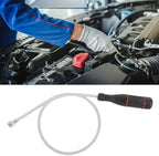 Acouto Flexible Magnetic Pickup Tool Magnetic Retrieval Tool Bendable Magnetic Grabber with 13mm Round Head 490mm Stainless Steel Shaft for Hard to Reach Items in Tight Spaces