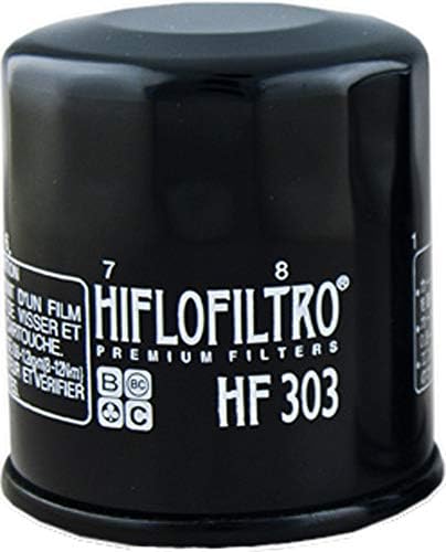 HiFloFiltro HF303 Black Standard Premium Oil Filter, Single