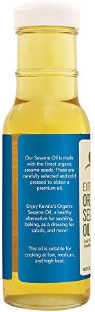 Kevala Extra Virgin Organic Sesame Oil, 8 Fl Oz (Pack of 2)