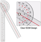 OIIKI 1 PCS Goniometer 6 inch, 180 Degree (Plastic)