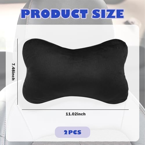 2PCS Car Headrest Pillow,Soft & Comfortable Car Neck Pillow for Driving Fatigue Relieve,All-Season Universal Cars Head Rest Pillows Automotive Interlor Accessorles for Cars,SUVs