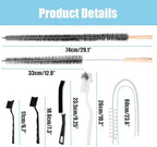 8 PCS Multi-Purpose Washing Machine Cleaning Brush, Dryer Vent Cleaner Kit, Crevice Brush for Bathroom, Grout & Sink, Household Tile Cleaning Tools, Long Handle Tools for Front Load & Top Load Washers
