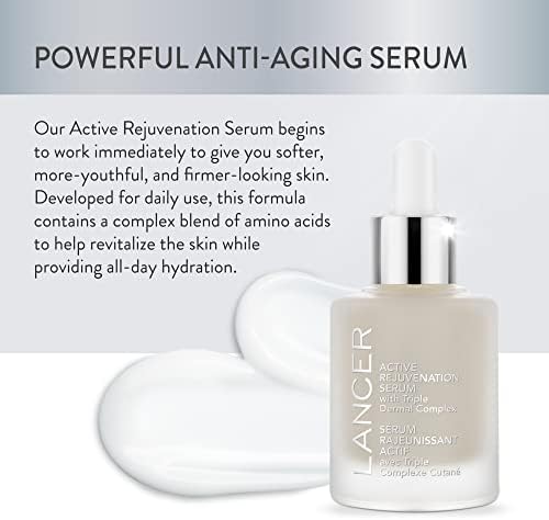 Lancer Skincare Active Rejuvenation Serum with Triple Dermal Complex, Daily Anti-Aging Face Serum, 1 Fluid Ounce