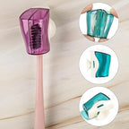 AUEAR, 3 Pack Toothbrush Head Covers with Suction Cup Anti Dust Wall Mirror Toothbrushes Holder Protective Case for Bathroom Home Travel Outdoor & Camping