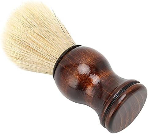 Dioche Beard Shaving Brush - Lightweight Wooden Handle Shaving Brush Beard Shave Cleaning Foaming Grooming Keep Foam Mustache Hair Care