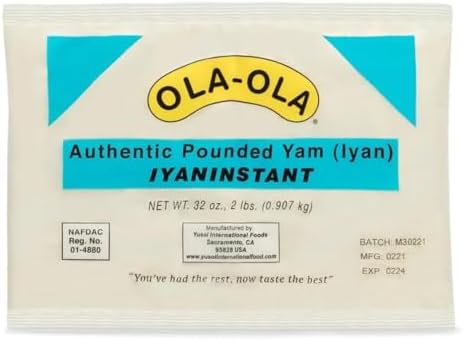 Ola Ola Authentic Pounded Yam (Iyan), 2lbs