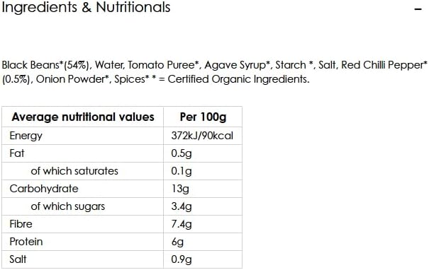 BIONA Organic Black Bean Chilli, 410 GR