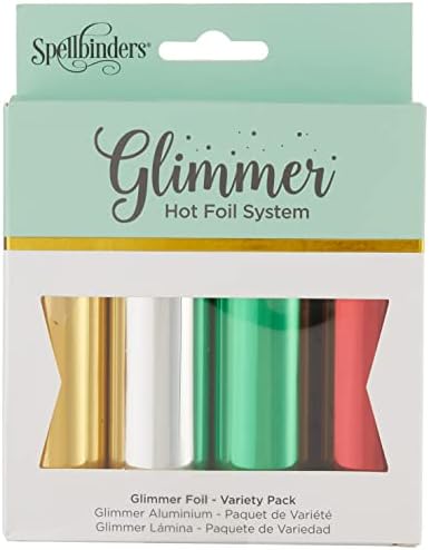Spellbinders 4 Holiday Variety Pack. Glimmer Hot Foil Roll, Multi