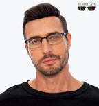 READITEASY 3 Pack Reading Glasses Men 1.0 Blue Light Blocking, Readers Men with Spring Hinge Reduce Eyestrain/UV/Dryness, Mens Reading Glasses 1.0+