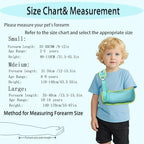 Kids Arm Sling Shoulder Immobilizer，Breathable Mesh Medical Slings for Elbow，Adjustable Rotator Cuff Support Brace, Fit Left or Right Clavicle and Wrist Injury, Forearm Fracture, Surgery Recovery (Blue, Small)
