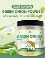 NICE WITCH'S Korean 100% Pure Green Onion Powder 7.05oz / 200g - All-Natural Flavor for Soups, Sauces, and Seasonings 대파분말 (Green Onion)
